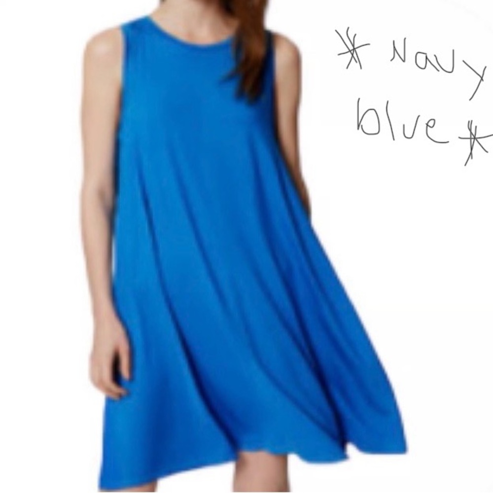 Loft navy blue dress